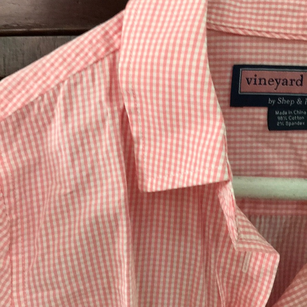 Vineyard Vines Button Down Pink Gingham - image 3